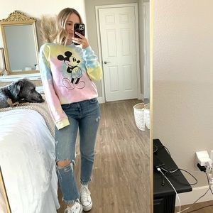 Tie Dye Mickey Mouse Crewneck